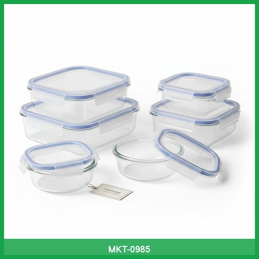 Glass Food Storage Containers (Set of 5)