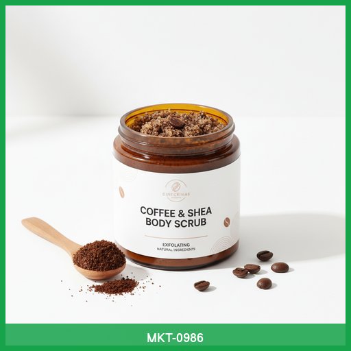 Exfoliating Body Scrub with Coffee Grounds