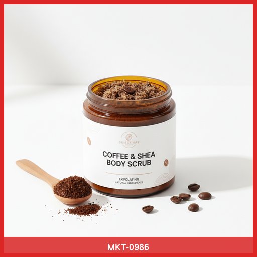 Exfoliating Body Scrub with Coffee Grounds
