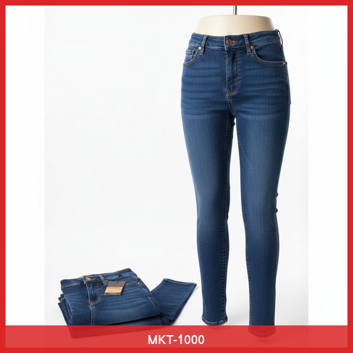 High-Waisted Slim-Fit Jeans