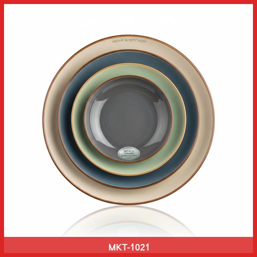Set of 4 Ceramic Dinner Plates