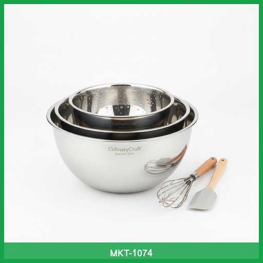 CulinaryCraft Stainless Steel Mixing Bowl Set
