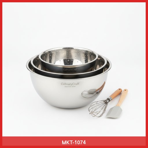 CulinaryCraft Stainless Steel Mixing Bowl Set