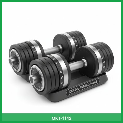 Adjustable Dumbbell Set (5-50 lbs)