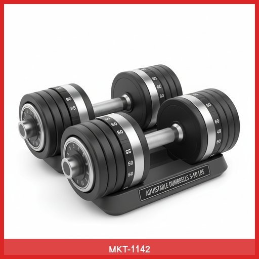 Adjustable Dumbbell Set (5-50 lbs)