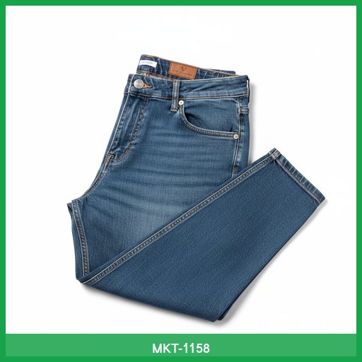 High-Waisted Denim Jeans