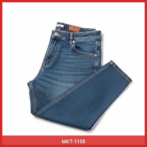 High-Waisted Denim Jeans