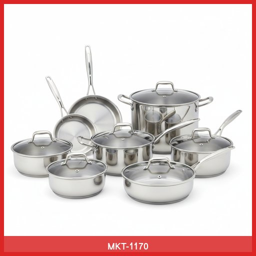 12-Piece Stainless Steel Cookware Set