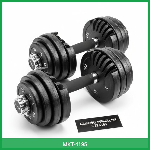 Adjustable Dumbbell Set (5-52.5 lbs)