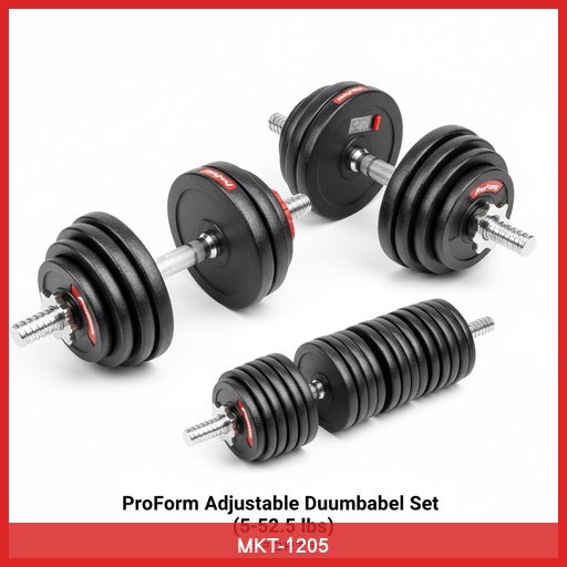 ProForm Adjustable Dumbbell Set (5-52.5 lbs)